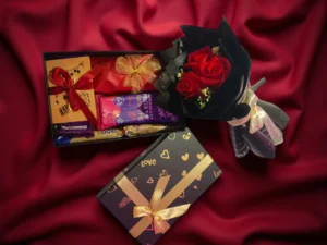 Custom Birthday Hamper with Chocolates & Bouquet